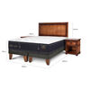 Cama Europea CIC Base Dividida S&uacute;per King Grand Premium + Respaldo + Veladores