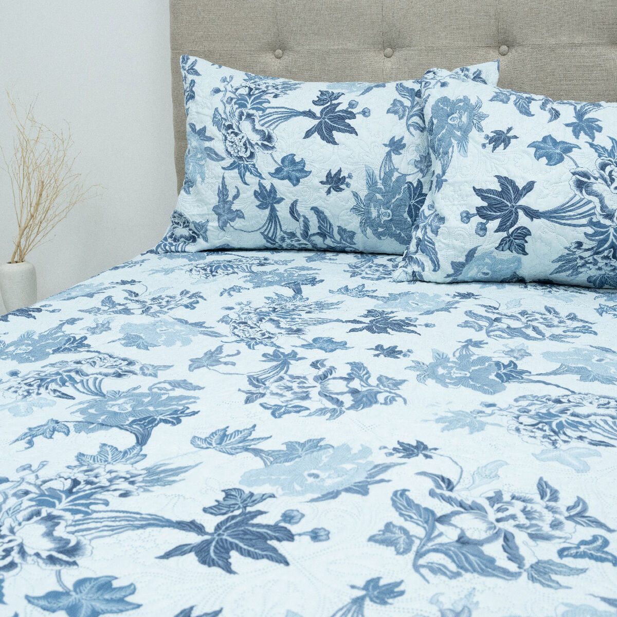 Quilt Doral Hotpress Estampado King Floral