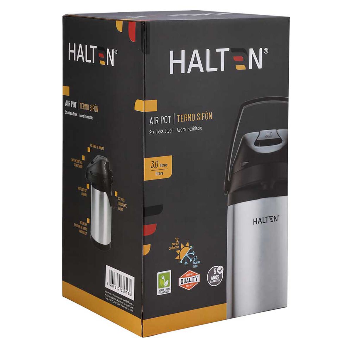 Termo Acero Halten Sifón 3 lt.