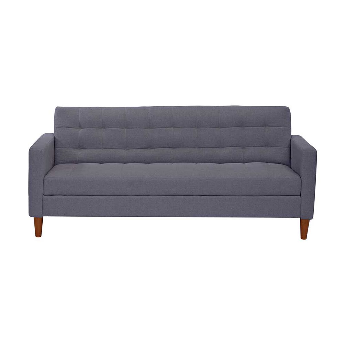 Futón Latam Home Genova Lino 3 Cuerpos Gris Oscuro