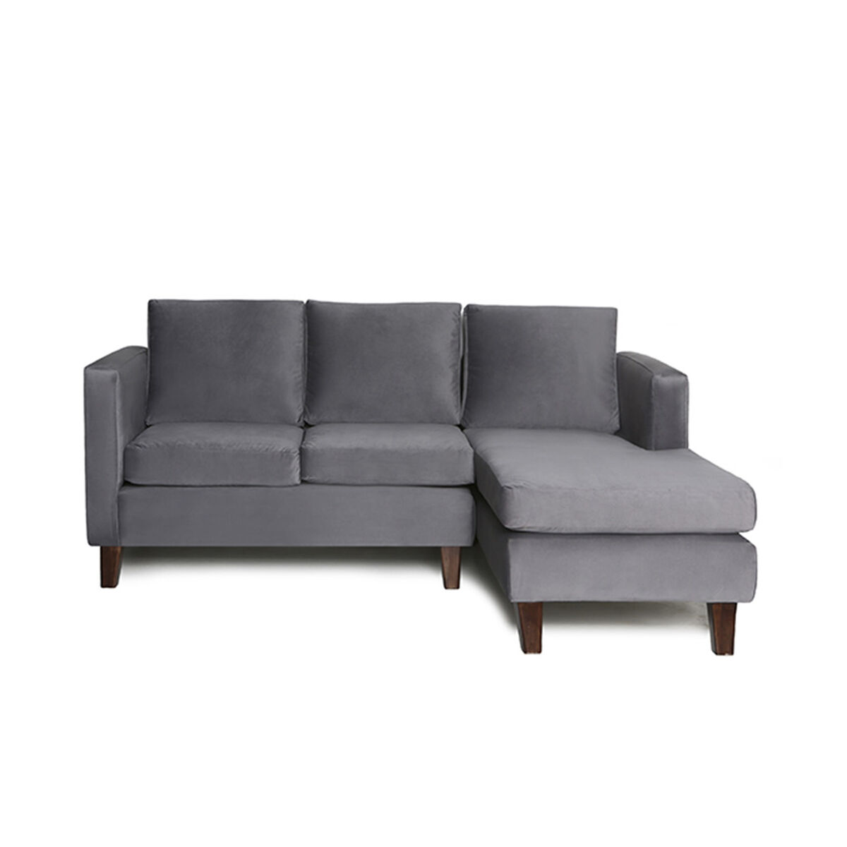 Sof&aacute; Seccional Barra Design Mila Derecho 3 Cuerpos Gris