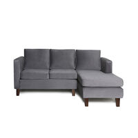 Sofá Seccional Barra Design Mila Derecho 3 Cuerpos Gris