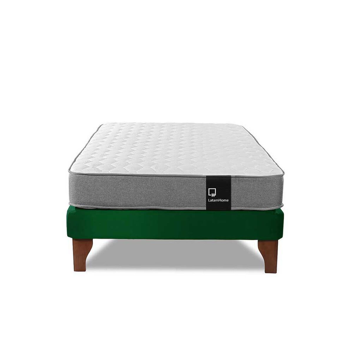 Cama Europea Latam Home 1,5 Plazas Zen Best Verde