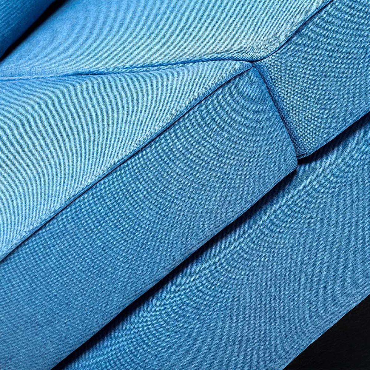 Sofá Seccional Kea Infinity Tela 3 Cuerpos Azul