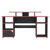 Escritorio Gamer TuHome Keria Wengue Y Rojo