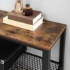 Mesa de Arrimo Fm Furniture Metalwood Colection Marrón Rústico