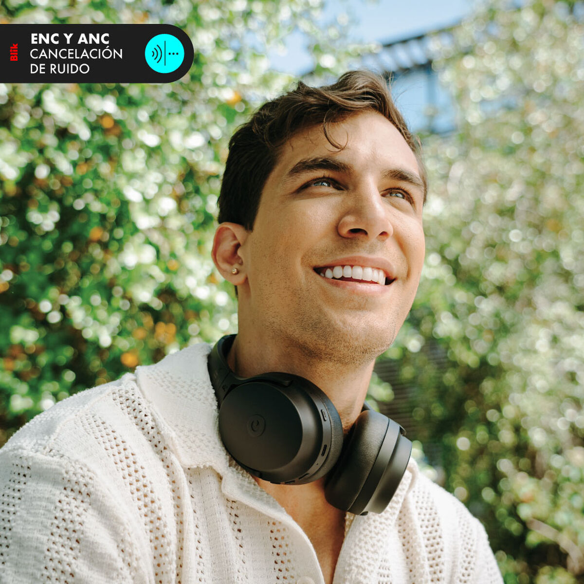 Aud&iacute;fonos Over Ear Bluetooth Blik BLIK-NEO-BLK Negro