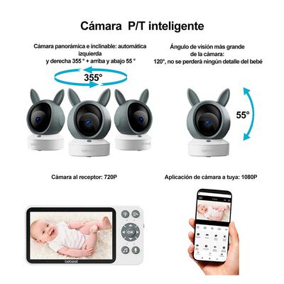 Imagen 2 del producto Monitor Camara 360 SmartGuard HF3.0 Wifi1080p Ruido+Soporte Bebesit