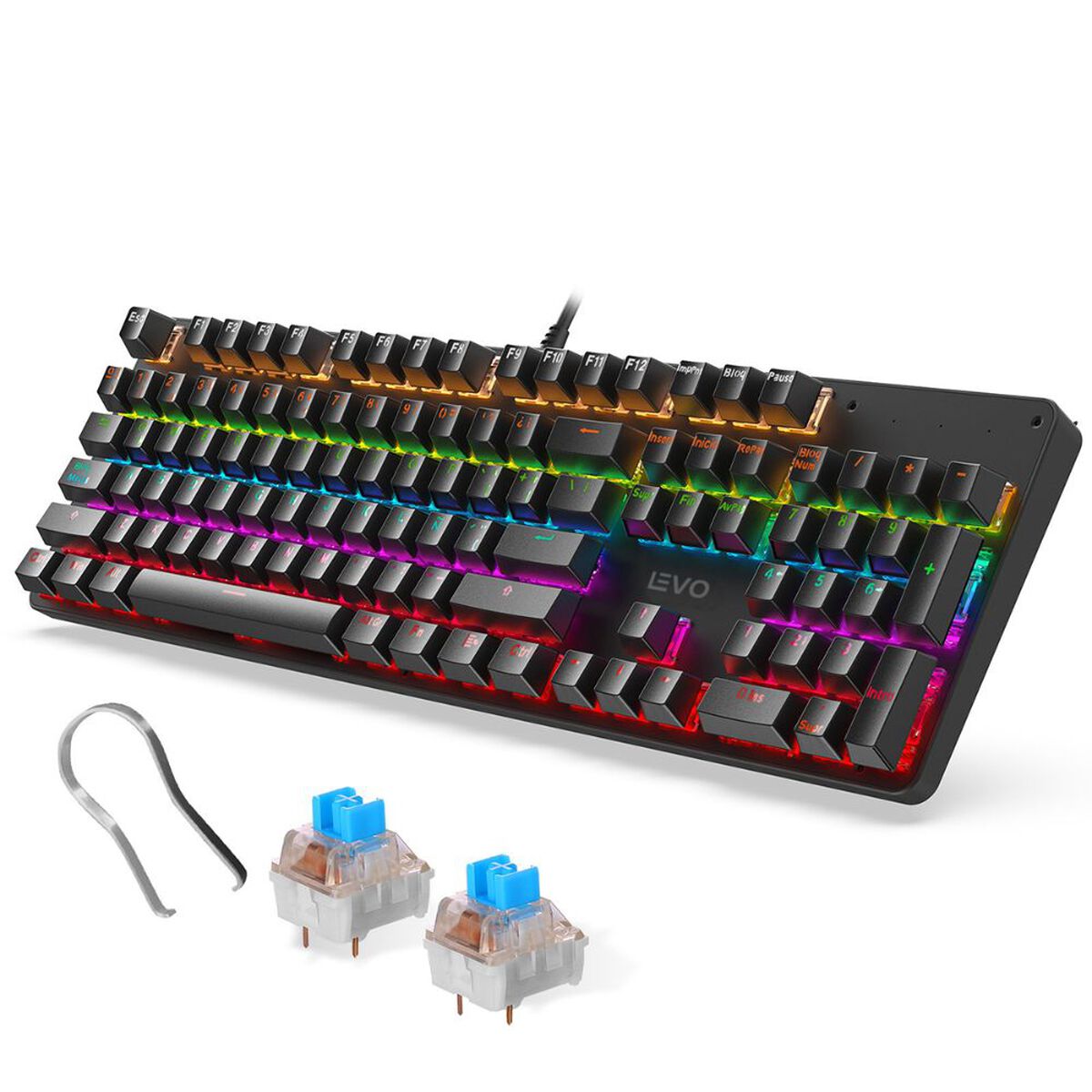 Teclado Gamer Mecánico Levo Storm USB