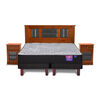 Cama Europea Flex Base Dividida King Therapedic Plus + Respaldo + 2 Veladores Lorraine