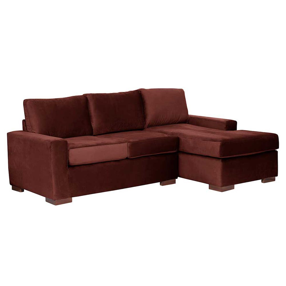 Sof&aacute; Seccional Derecho Latam Home Livorno 3 Cuerpos Chocolate