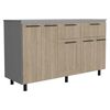 Combo Modulo Inferior con Top + Modulo Superior TuHome Hasselt Gris Rovere