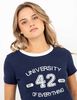 Polera Crop Con Estampado Mujer Icono