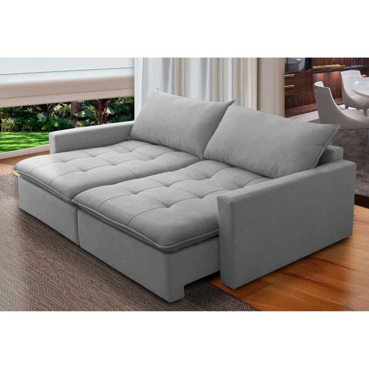 Sofá Amuv Capri 3 Cuerpos Gris