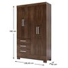 Clóset Altavision Itapema 4 Puertas 3 Cajones Cacau