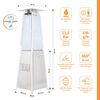 Estufa a Gas Exterior Terraza Klyma Obelisk LW Inox 1,8 mts.