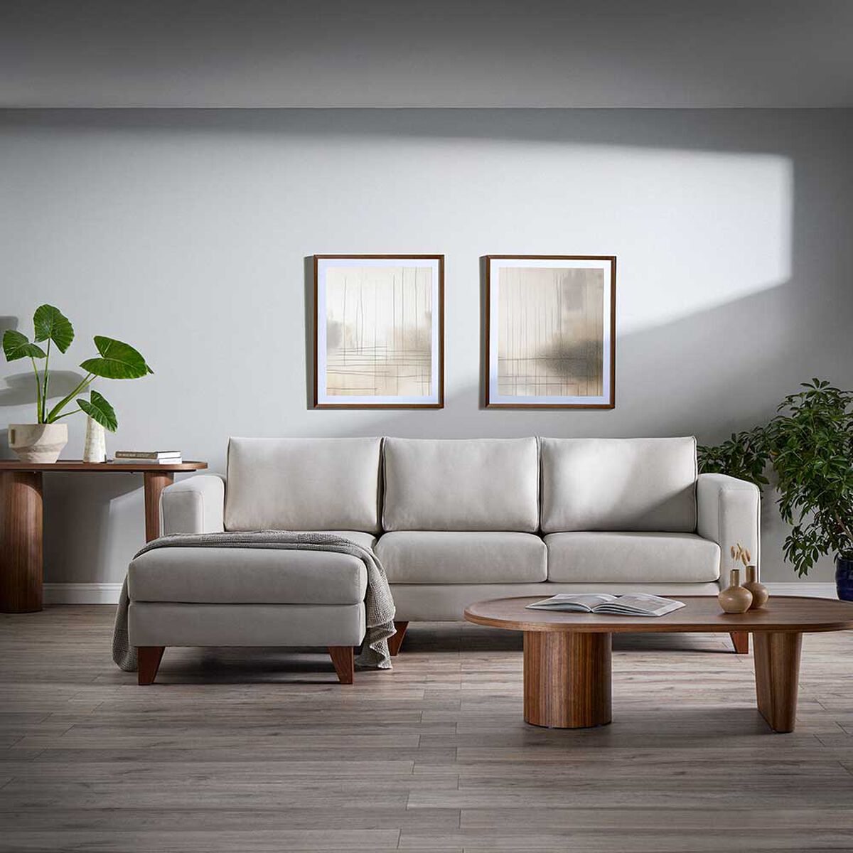 Sof&aacute; Seccional Rosen Parma 3 cuerpos Natural