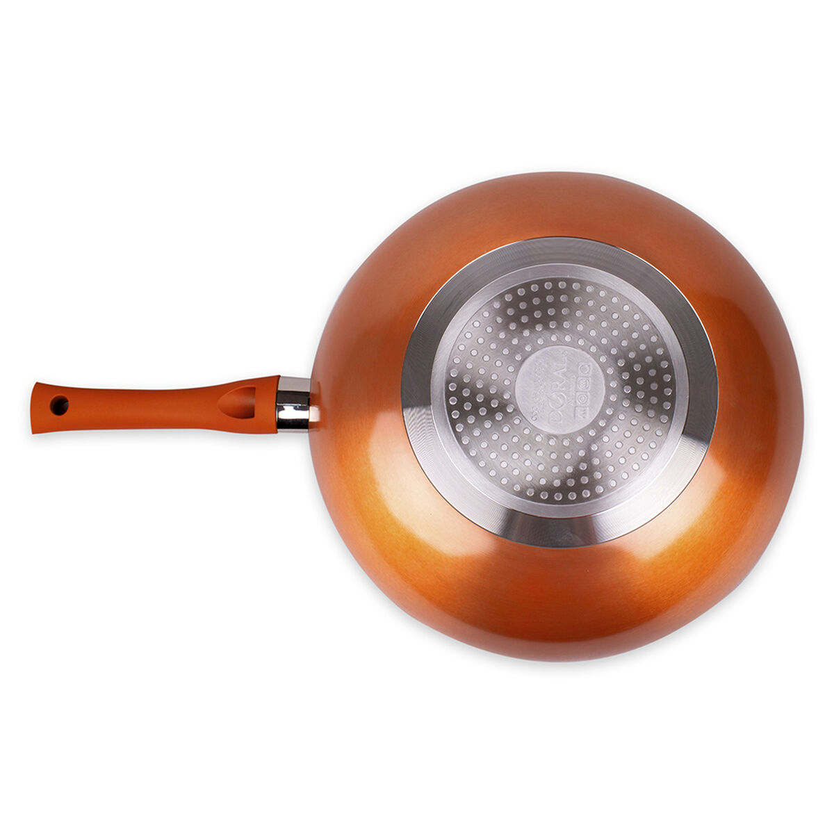 Wok Acero Inoxidable Doral Montecarlo Salmón 30 cm