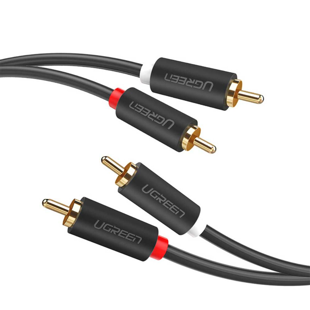 Cable De Audio M/M 2Rca/2Rca 5M Negro Ugreen Av104
