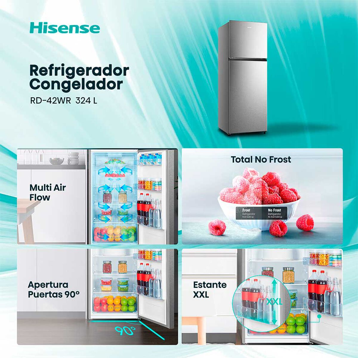 Refrigerador No Frost Hisense RD-42WR 324 lts.