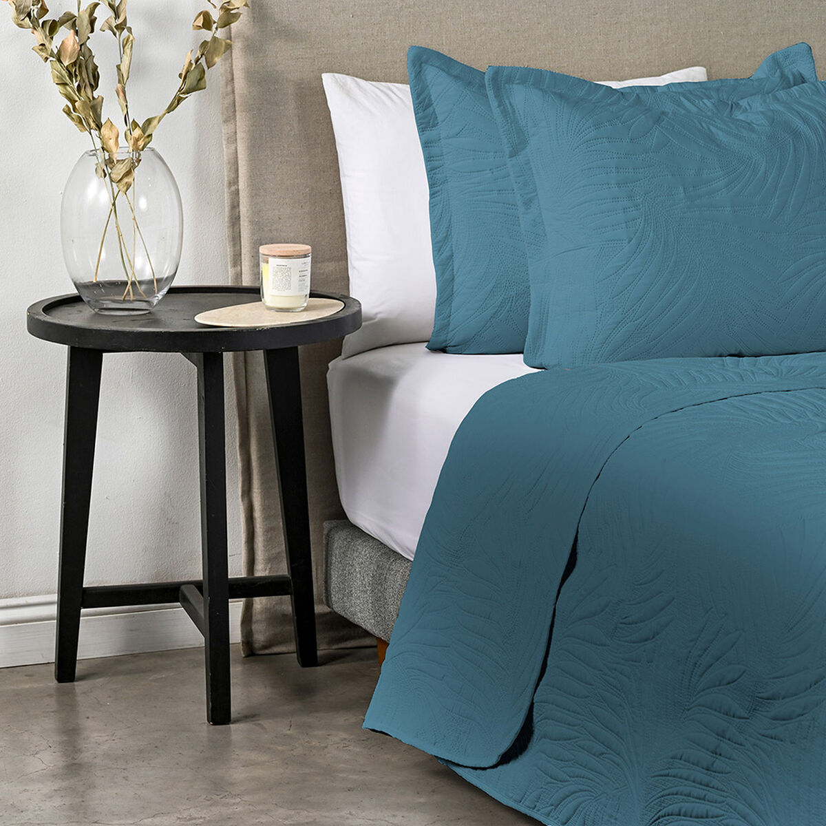 Quilt American Family Marquis Heatpress Piedra King Gris