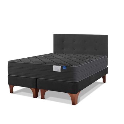 Imagen 1 del producto Cama Europea Flex Base Dividida King Black + Respaldo Royal
