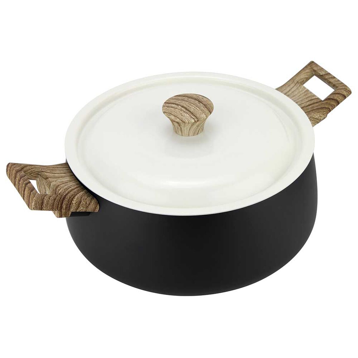 Batería de Cocina Aluminio Forjado Fantuzzi Biella Negro 7 Piezas