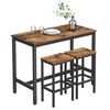Mesa de Comedor Diario Fm Furniture Metalwood Colection Marrón Rústico