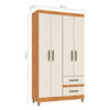 Clóset Vekkahome Lisboa 4 Puertas 2 Cajones Blanco