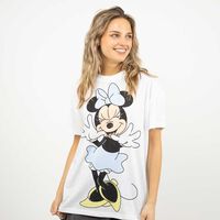 Polera Dibujos Animados Manga Corta Mujer Licencias Blanco, Gris, Marengo, Negro, Rosado