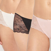 Pack 3 Culottes Mujer Intime Rosado, Surtido