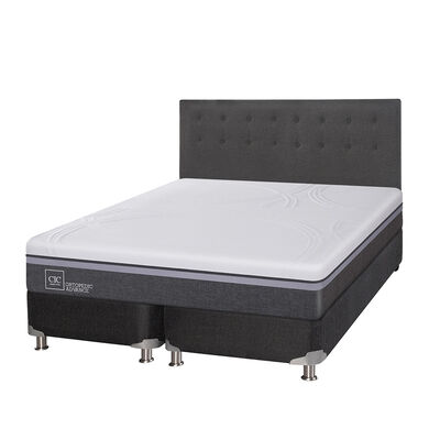 Imagen 2 del producto Box Spring CIC Base Dividida King Ortopedic Advance + Respaldo Eufrates