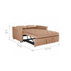 Sof&aacute; Cama Seccional Daniels Sidney 2 Cuerpos Caf&eacute;