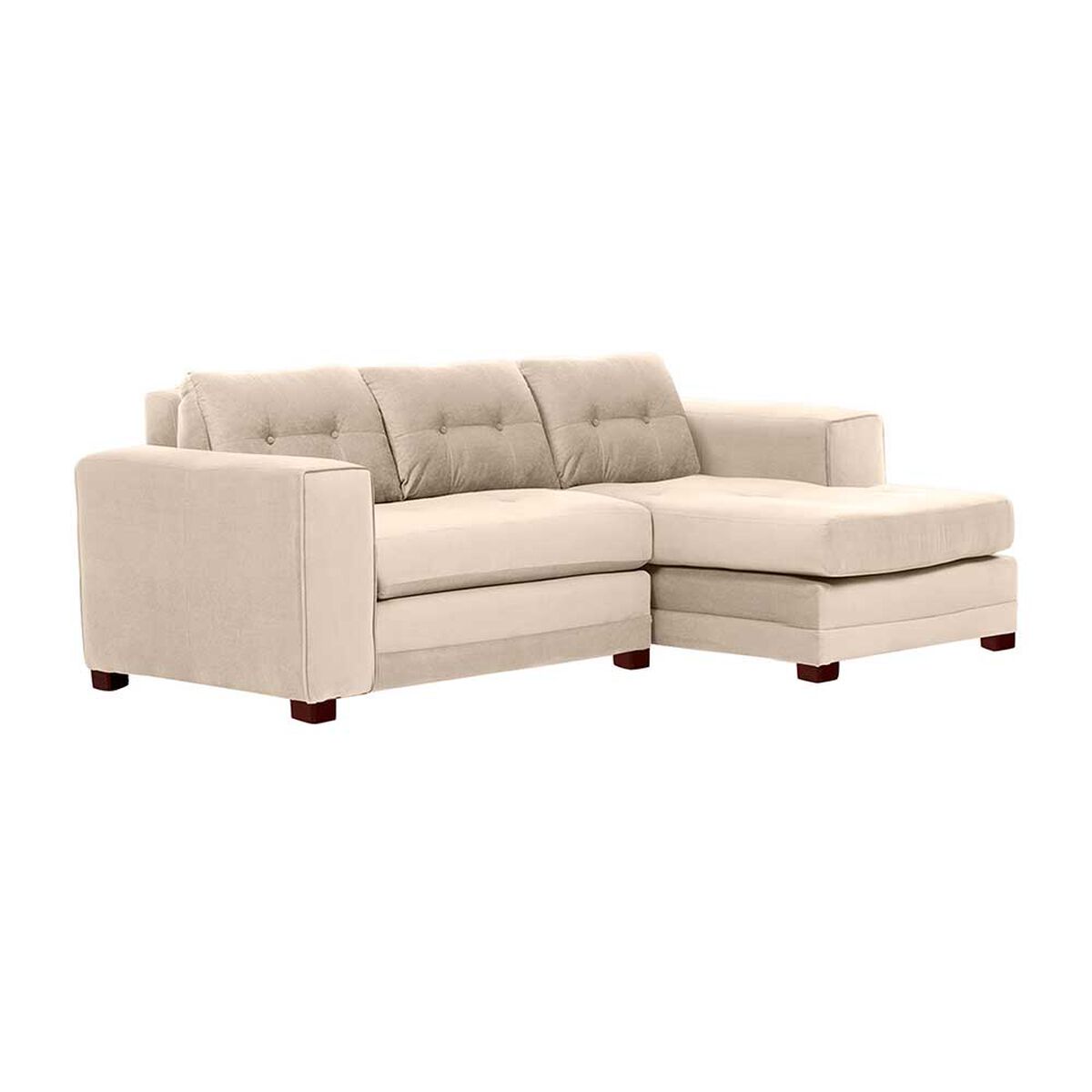 Sof&aacute; Seccional Derecho Living Factory Roma 3 Cuerpos Beige