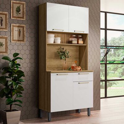 Imagen 1 del producto Mueble de Cocina Roca Avela Miel Blanco 1 Cajón 4 Puertas