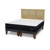 Cama Europea CIC Base Dividida 2 Plazas S&uacute;per Premium + Respaldo Torino Mostaza