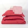 Set Quilt + Juego de Sábanas Mashini 2 Plazas Liso Coral
