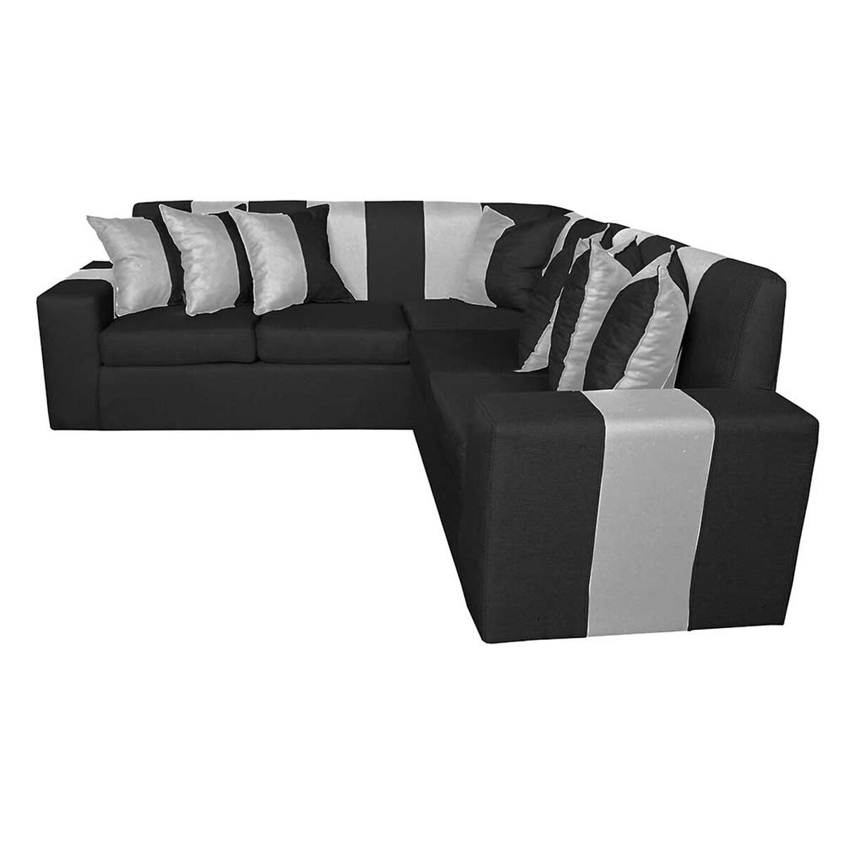 Seccional A&M Home Victor 2,2 Cuerpos Negro Gris