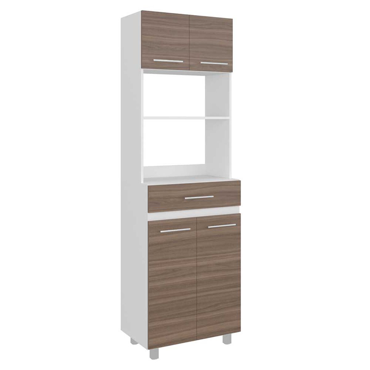 Mueble para Microondas Tuhome Luna 4 Puertas 1 Caj&oacute;n Blanco