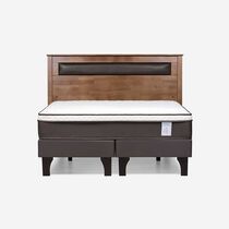 Cama Europea Rosen Base Dividida 2 Plazas New Style 4 Plus + Respaldo Ferrara