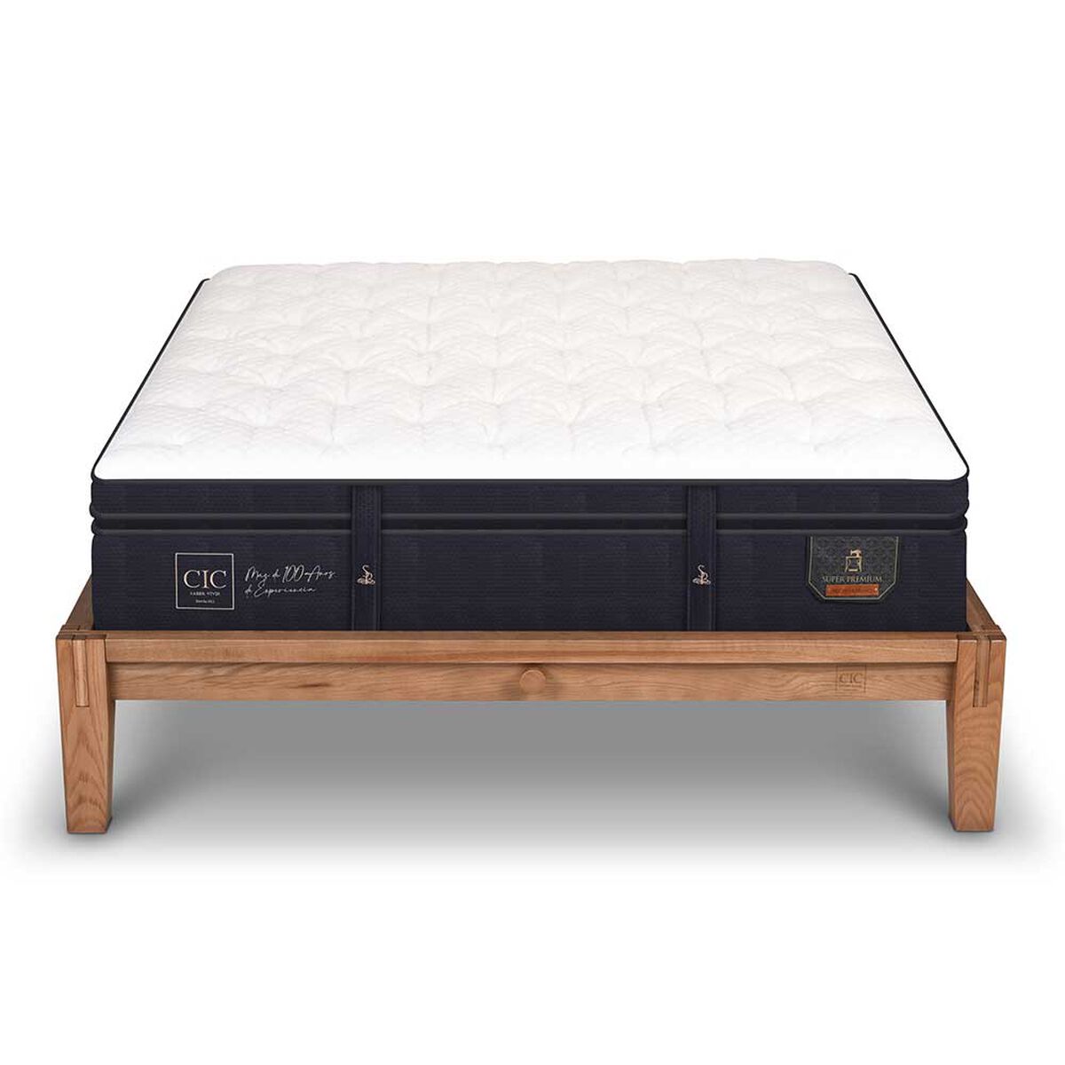 Cama Europea CIC King OAK Súper Premium