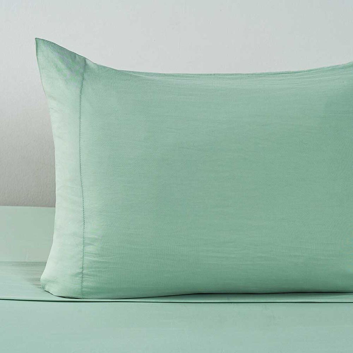 Juego de S&aacute;banas American Family 1.5 Plazas Liso Prewash Menta