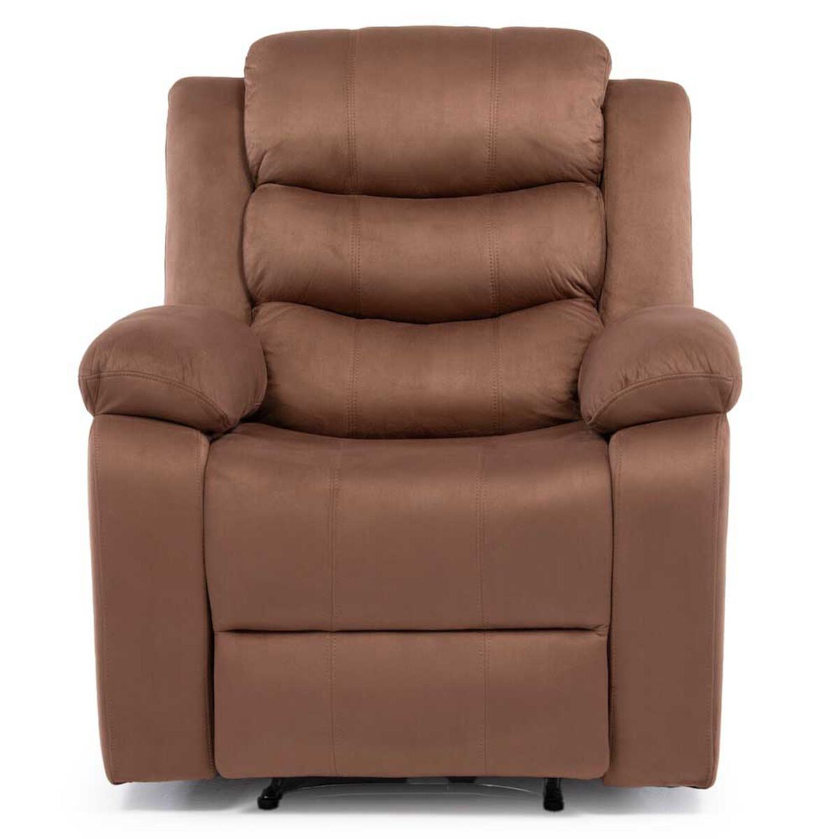 Juego de Living Daniels Sof&aacute; 3 Cuerpos Reclinable + 2 Berger Norman Caf&eacute;