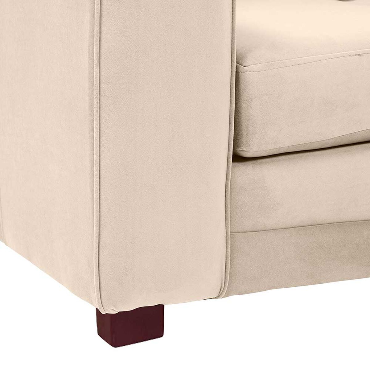 Sof&aacute; Seccional Derecho Living Factory Roma 3 Cuerpos Beige