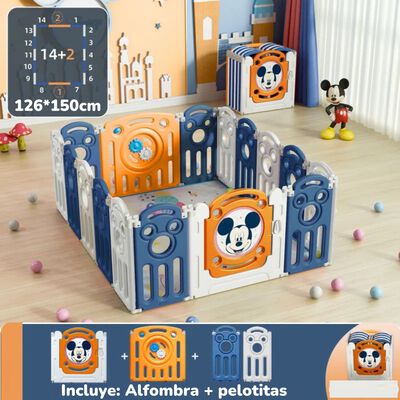 Imagen 2 del producto Corral 1.26*1.5m Naranjo con Alfombra Lubabycas