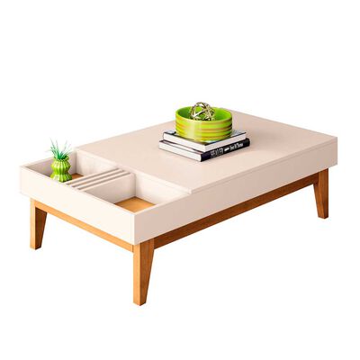 Mesa De Centro Onessta Vitta Blanco y Café