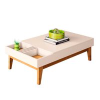 Mesa De Centro Onessta Vitta Blanco y Café