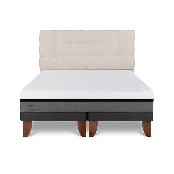 Cama Europea CIC Base Dividida Súper King Balance + Respaldo Ebro
