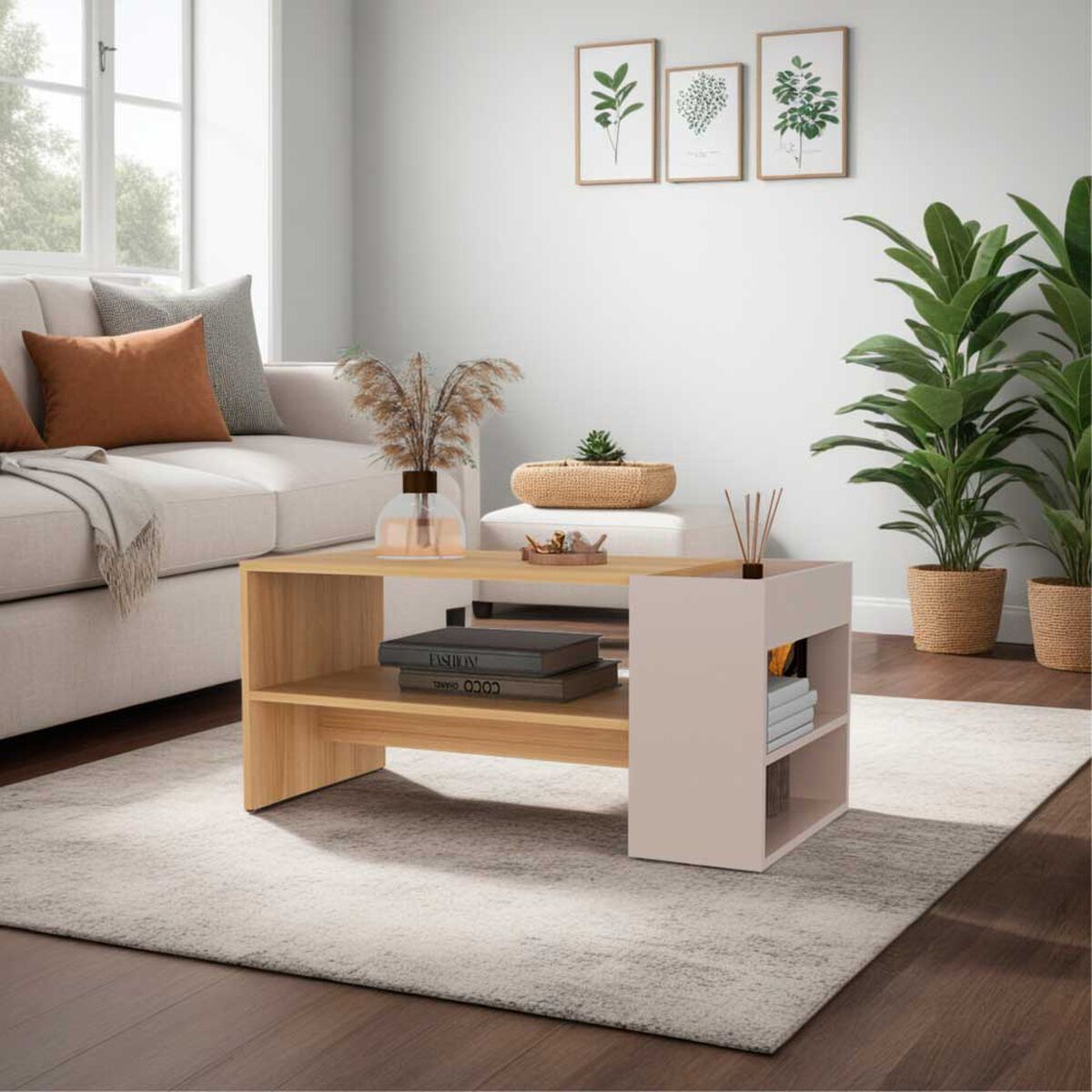 Mesa de Centro Tuhome Adel Capri Fresno Europeo