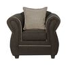 Juego de Living Black Factory Emili Sofá 3 Cuerpos + Dos Sillones 1 Cuerpo Café